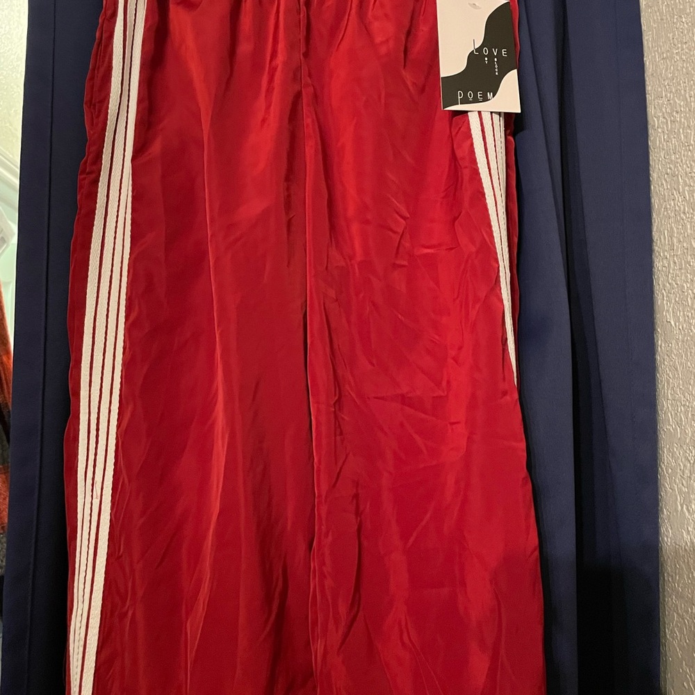 Love Poem Red Track Pants